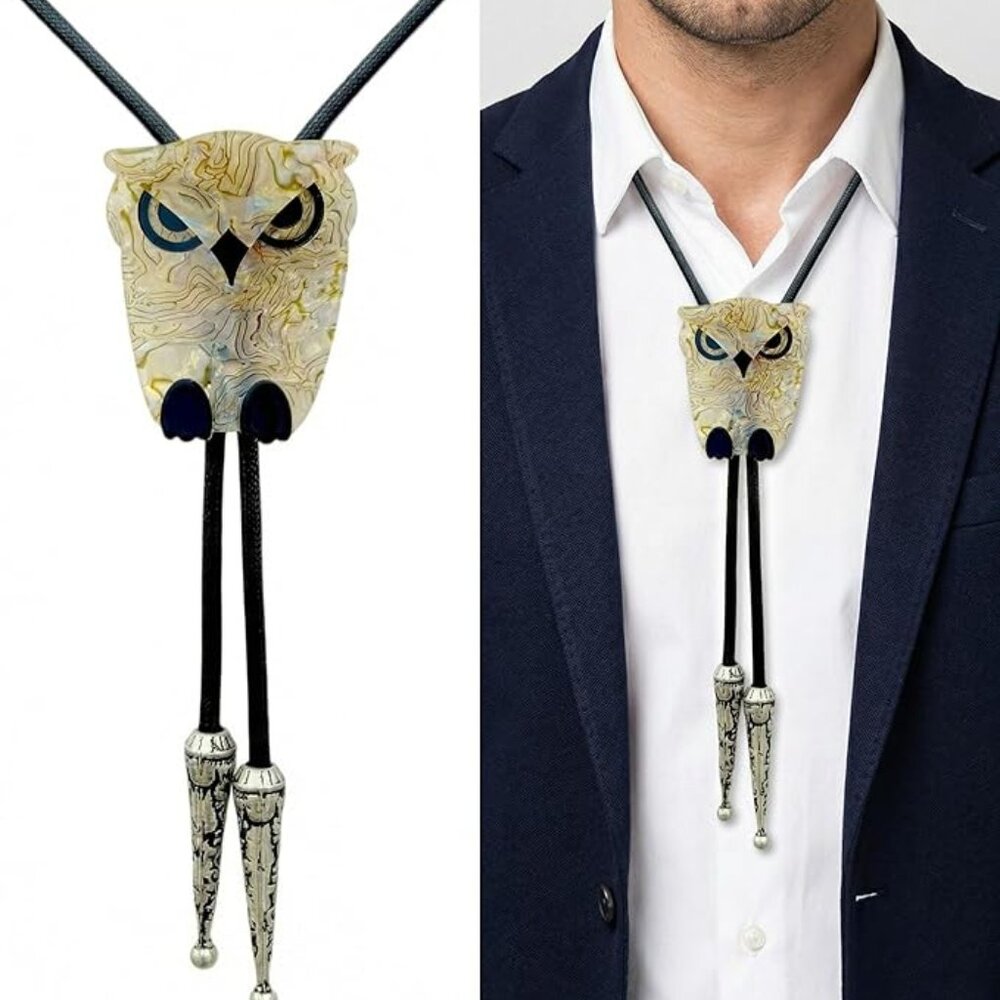 Acrylic Animal Longhorn Bolo Tie